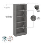 Scrivania ad angolo per computer e set libreria Saratoga di Bush Furniture