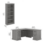 Scrivania ad angolo per computer e set libreria Saratoga di Bush Furniture