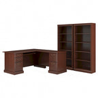 Scrivania ad angolo per computer e set libreria Saratoga di Bush Furniture