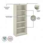 Scrivania ad angolo per computer e set libreria Saratoga di Bush Furniture