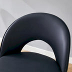 Set di 2 Sgabelli da Bar Girevoli Grigio/Nero, con Cuscino in PU, Gambe in Metallo