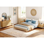Set Camera da Letto Scanalato in Rovere 3 Pezzi – Cassettiera a 6 Cassetti e 2 Comodini (per 1–2 Persone)