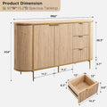 60  Modern Fluted Buffet Cabinet, Buffet Table, Coffee/Wine Bar