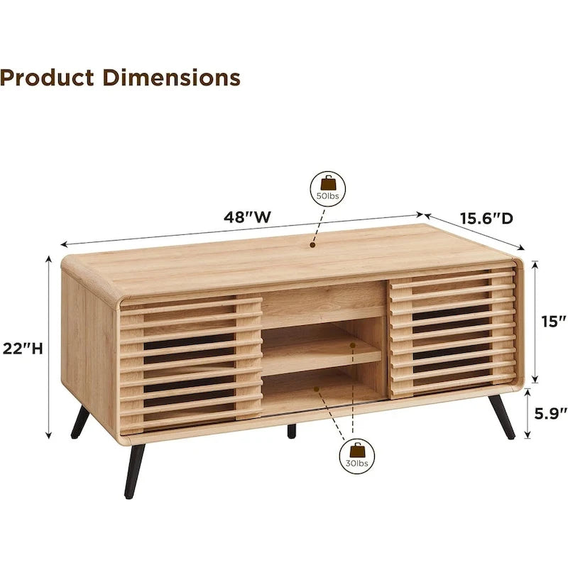 Tavolino da Caffè Sollevabile Anticato Bianco / Rovere Naturale, Stile Mid-Century, 1–2 Persone