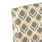 Poltrona d'Appoggio con Motivo Ikat Blu/Giallo e Scacchi, Gambe Nero Opaco, 1 Posto