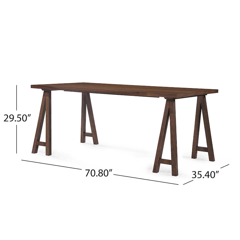 Set da pranzo mid-century moderno in noce e marrone scuro, 6 posti