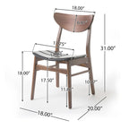 Set da pranzo mid-century moderno in noce e marrone scuro, 6 posti