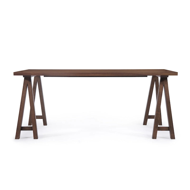 Set da pranzo mid-century moderno in noce e marrone scuro, 6 posti