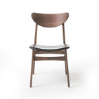 Set da pranzo mid-century moderno in noce e marrone scuro, 6 posti