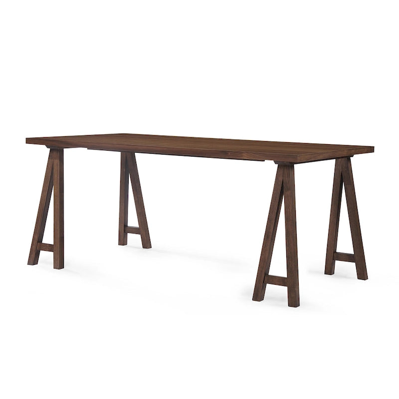 Set da pranzo mid-century moderno in noce e marrone scuro, 6 posti