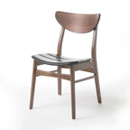 Set da pranzo mid-century moderno in noce e marrone scuro, 6 posti