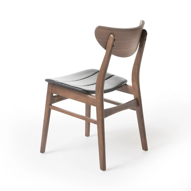 Set da pranzo mid-century moderno in noce e marrone scuro, 6 posti