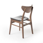 Set da pranzo mid-century moderno in noce e marrone scuro, 6 posti