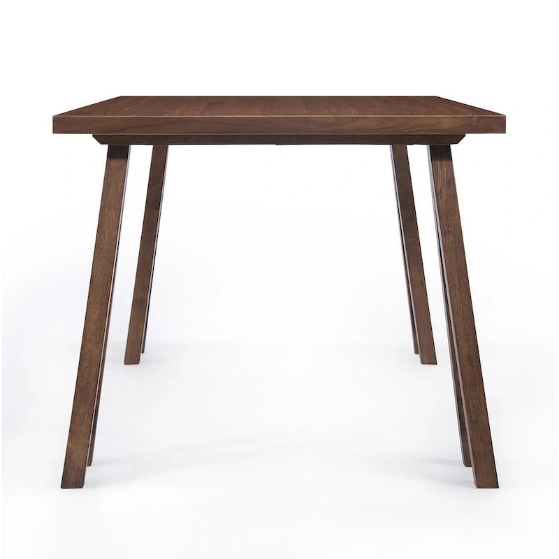 Set da pranzo mid-century moderno in noce e marrone scuro, 6 posti