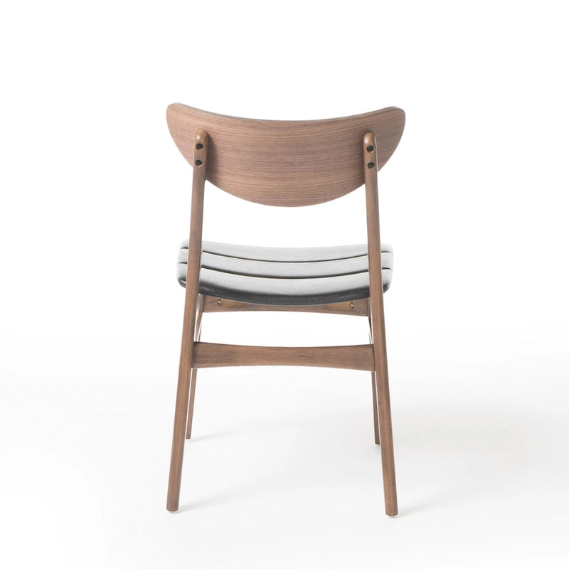 Set da pranzo mid-century moderno in noce e marrone scuro, 6 posti