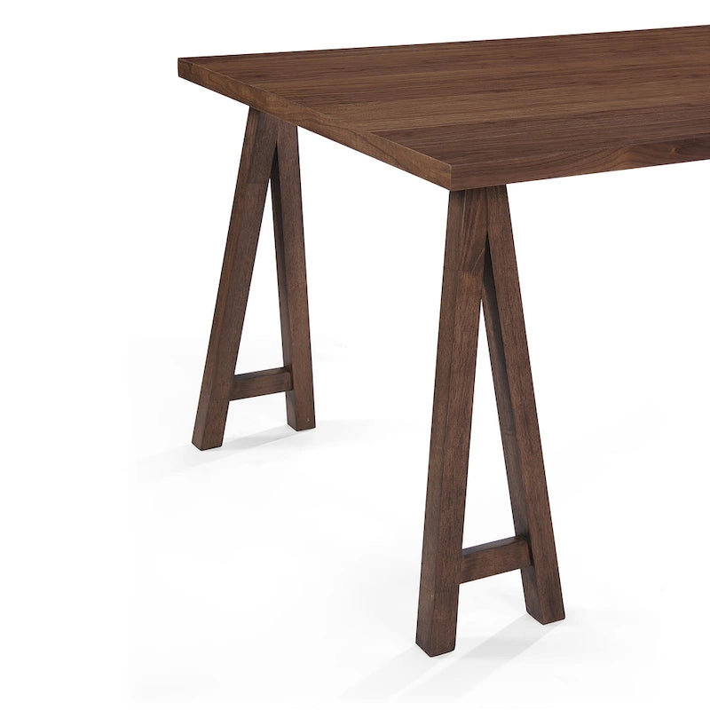 Set da pranzo mid-century moderno in noce e marrone scuro, 6 posti