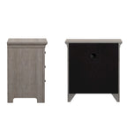 Comodino a 3 cassetti con stazione di ricarica, singolo - Nero / Bianco sporco / Rovere / Grigio