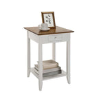 Tavolino con un cassetto e ripiano inferiore | Nero / Espresso / Ciliegio / Grigio / Legno invecchiato / Bianco | Per 1