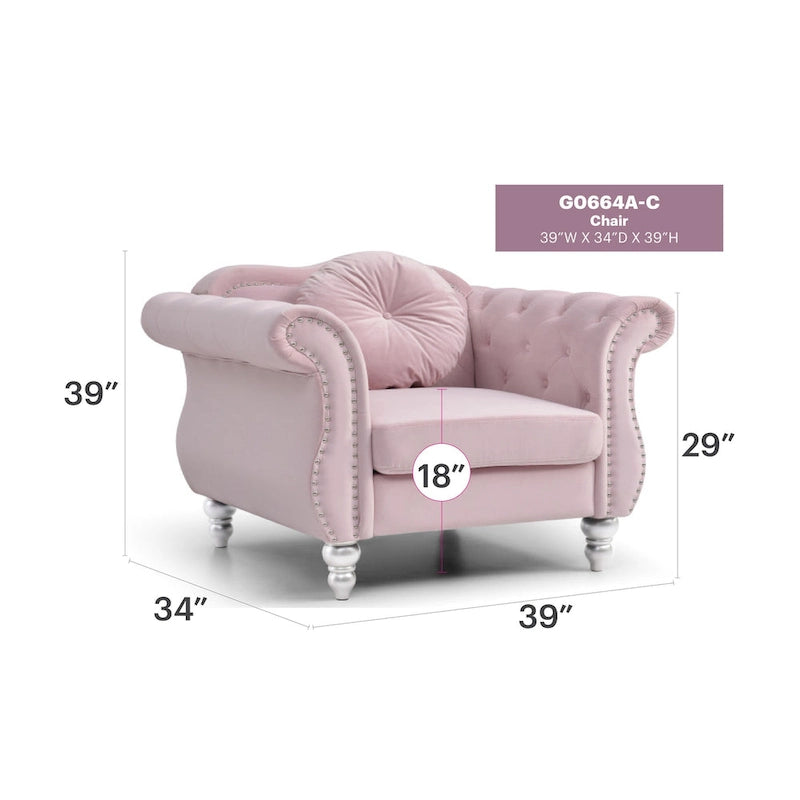 Poltrona accent tufted con braccioli svasati in velluto blu navy / bordeaux / verde / grigio scuro, monoposto – 99 cm L x 89 cm P x 86 cm A