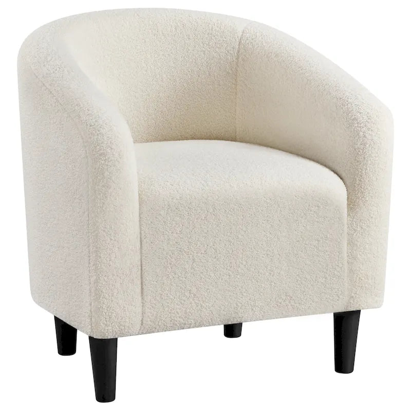 Avorio / Bouclé / Poltrona a botte monoposto