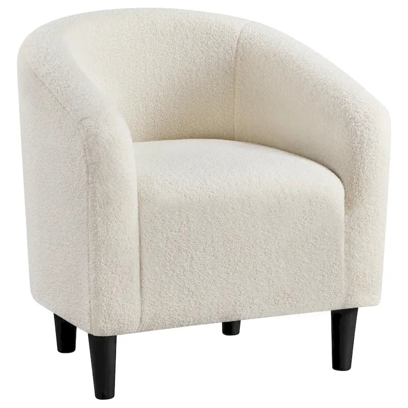 Avorio / Bouclé / Poltrona a botte monoposto