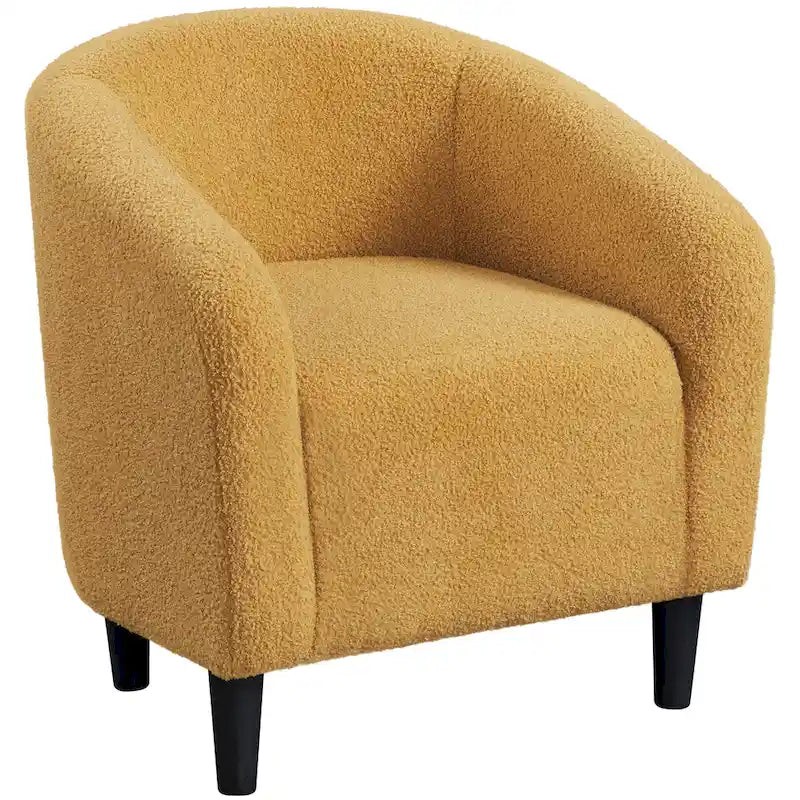 Avorio / Bouclé / Poltrona a botte monoposto