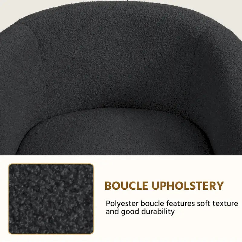 Avorio / Bouclé / Poltrona a botte monoposto