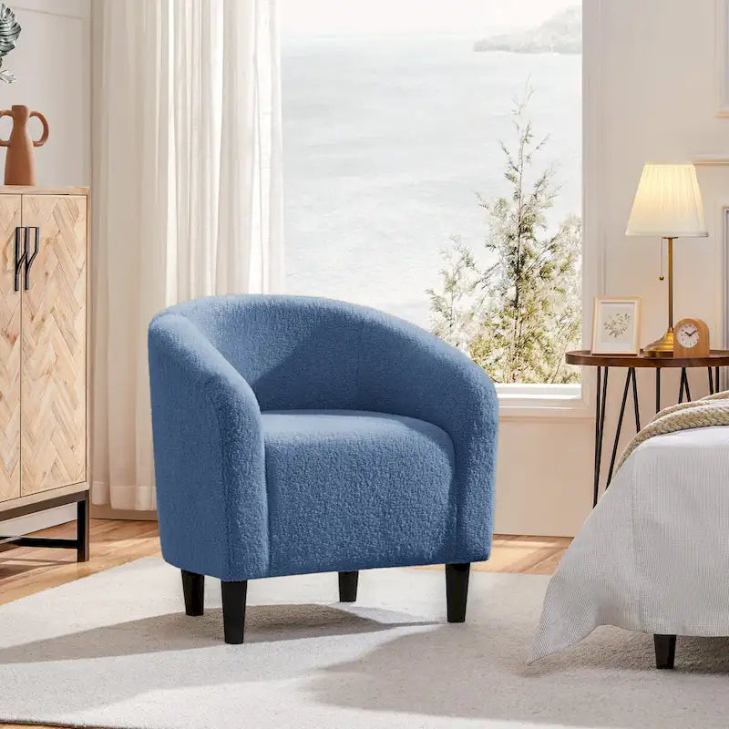 Avorio / Bouclé / Poltrona a botte monoposto