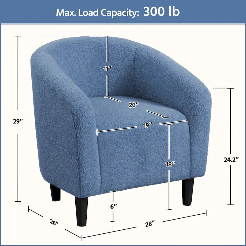 Avorio / Bouclé / Poltrona a botte monoposto