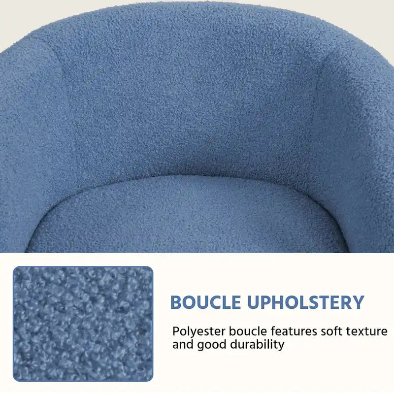 Avorio / Bouclé / Poltrona a botte monoposto