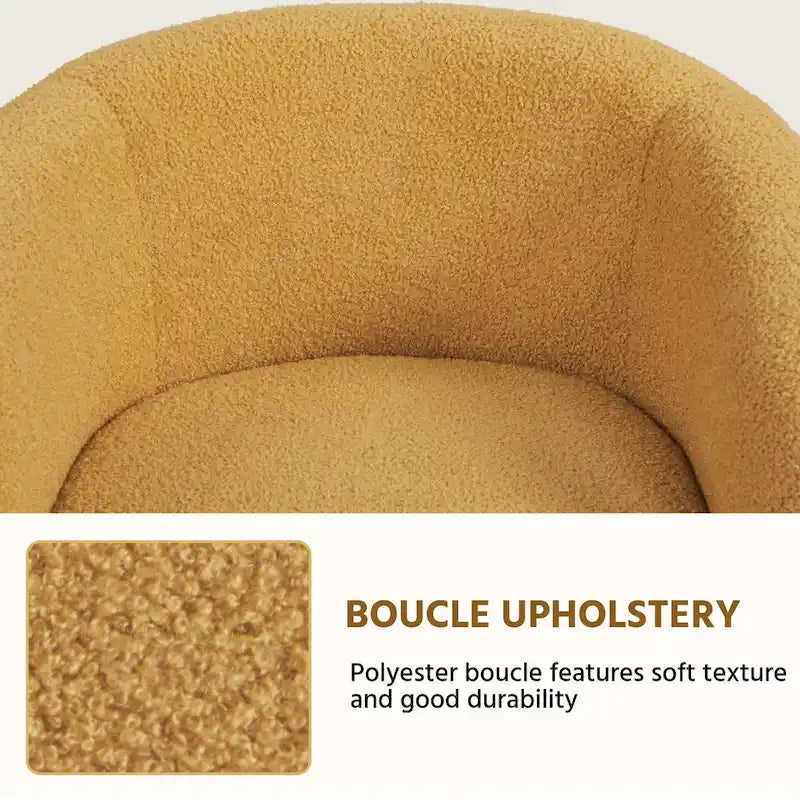 Avorio / Bouclé / Poltrona a botte monoposto