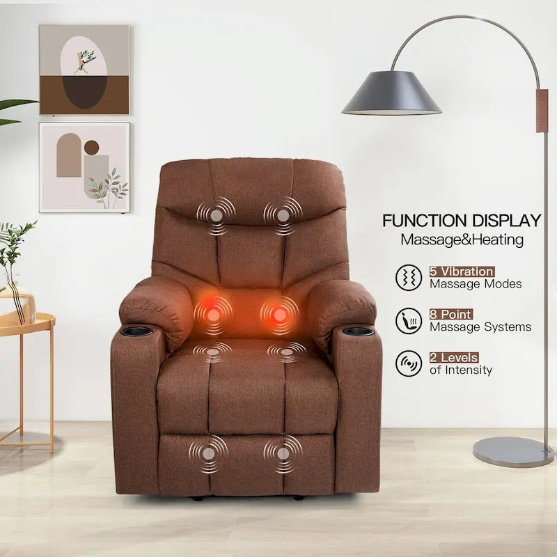 Poltrona reclinabile elettrica con massaggio e porta USB – Vari colori – 1 posto
