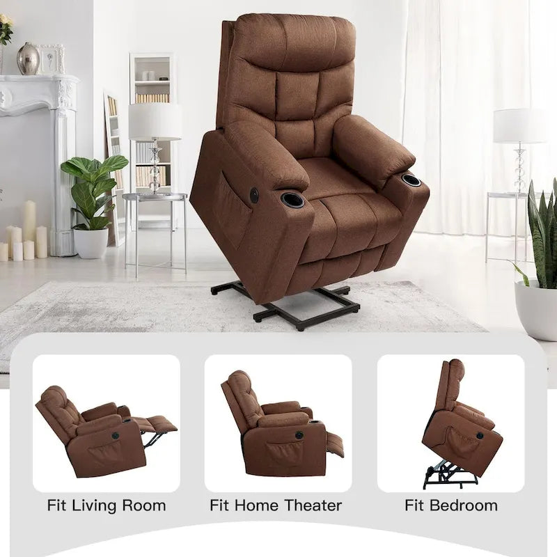 Poltrona reclinabile elettrica con massaggio e porta USB – Vari colori – 1 posto