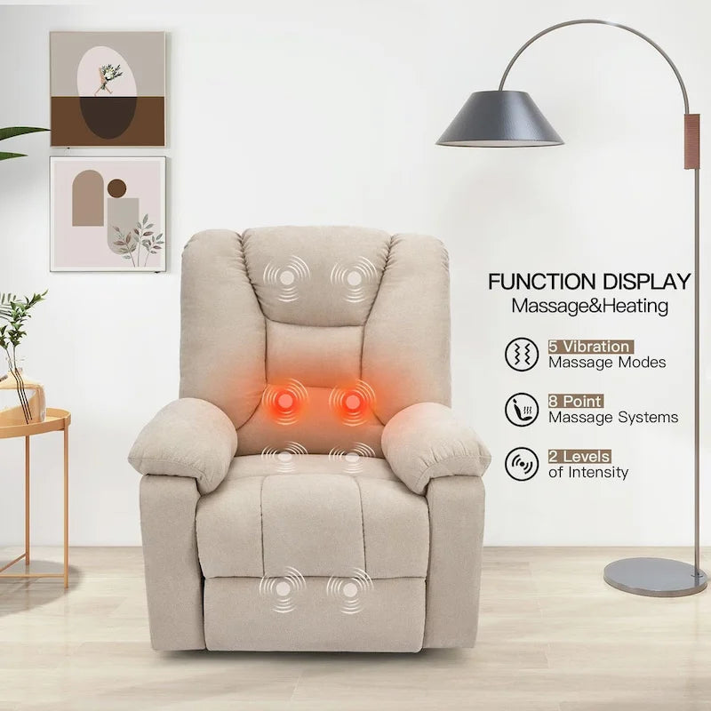 Poltrona reclinabile elettrica con massaggio e porta USB – Vari colori – 1 posto