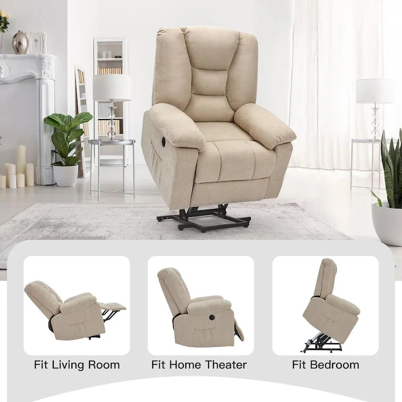 Poltrona reclinabile elettrica con massaggio e porta USB – Vari colori – 1 posto