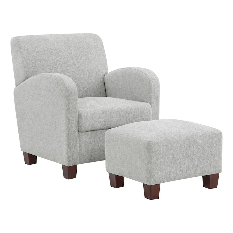 Set poltrona e pouf club a spina di pesce, 2 posti
