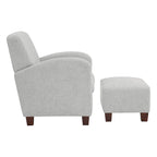 Set poltrona e pouf club a spina di pesce, 2 posti