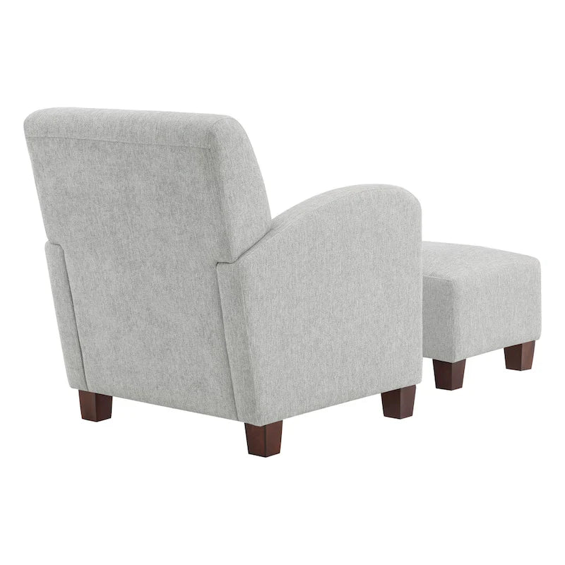 Set poltrona e pouf club a spina di pesce, 2 posti
