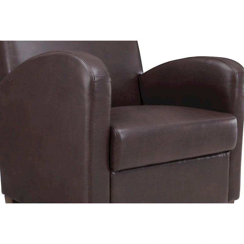 Set poltrona e pouf club a spina di pesce, 2 posti