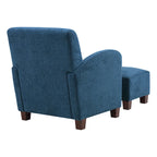 Set poltrona e pouf club a spina di pesce, 2 posti