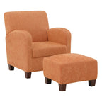 Set poltrona e pouf club a spina di pesce, 2 posti