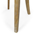 Sedia da pranzo imbottita in tessuto con borchie e gambe in legno, set da 6, vari colori