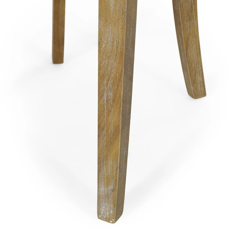 Sedia da pranzo imbottita in tessuto con borchie e gambe in legno, set da 6, vari colori