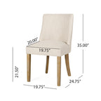 Sedia da pranzo imbottita in tessuto con borchie e gambe in legno, set da 6, vari colori
