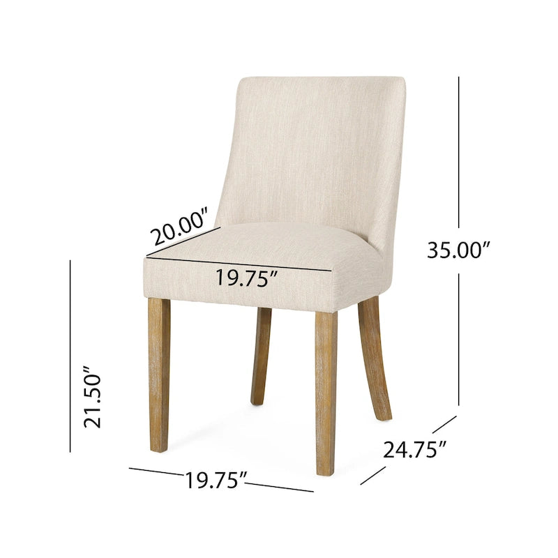 Sedia da pranzo imbottita in tessuto con borchie e gambe in legno, set da 6, vari colori
