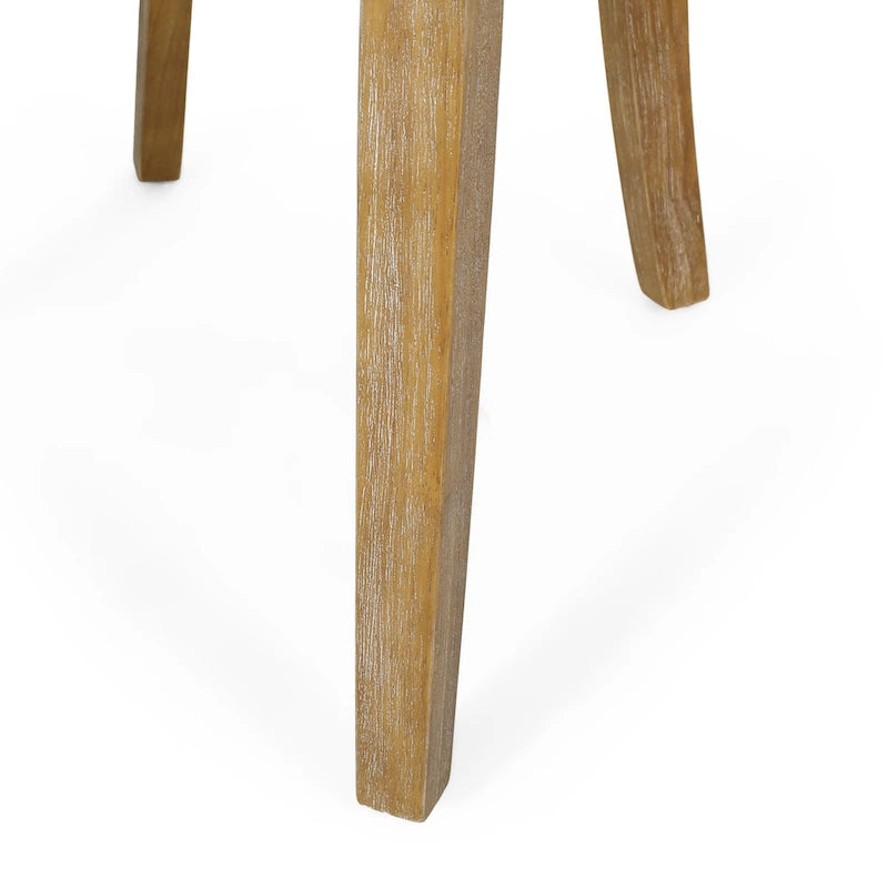 Sedia da pranzo imbottita in tessuto con borchie e gambe in legno, set da 6, vari colori