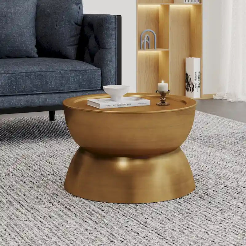 Tavolino Iron a clessidra – Argento antico spazzolato / Bronzo / Oro
