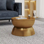 Tavolino Iron a clessidra – Argento antico spazzolato / Bronzo / Oro