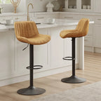 Sgabelli da Bar Girevoli in Similpelle, Set da 2, Opzioni Multicolore, Altezza Regolabile