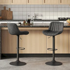 Sgabelli da Bar Girevoli in Similpelle, Set da 2, Opzioni Multicolore, Altezza Regolabile